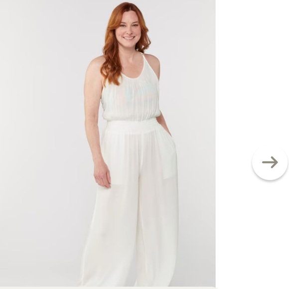 prAna Women's white Fernie Wide leg Jumpsuit - Picture 3 of 5